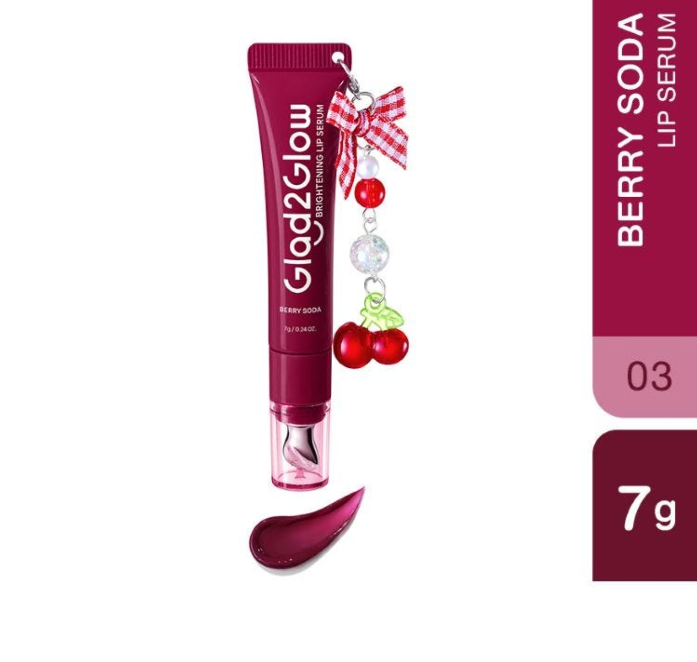 Glad2glow Brightening Charm Lip Serum Berry Soda