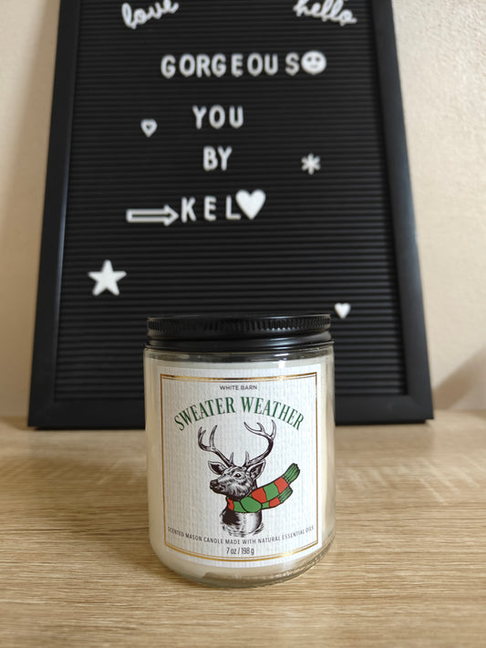 Single Wick Candle Sweater Weather