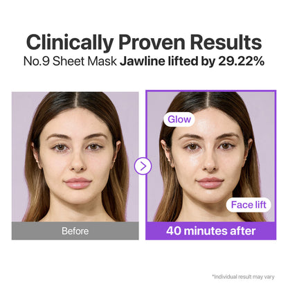 No.9 NAD+ BIO Lifting-sil Full Face Mask (4 Sheets + Lifting Band)