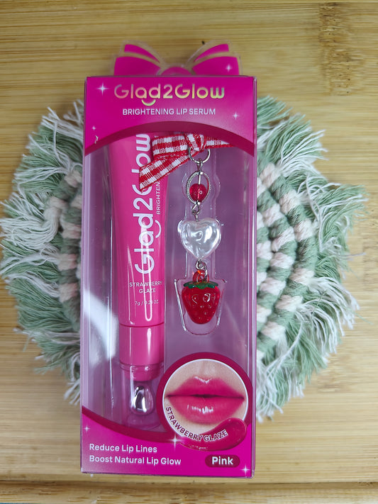 Glad2glow Brightening Charm Lip Serum Strawberry Glaze