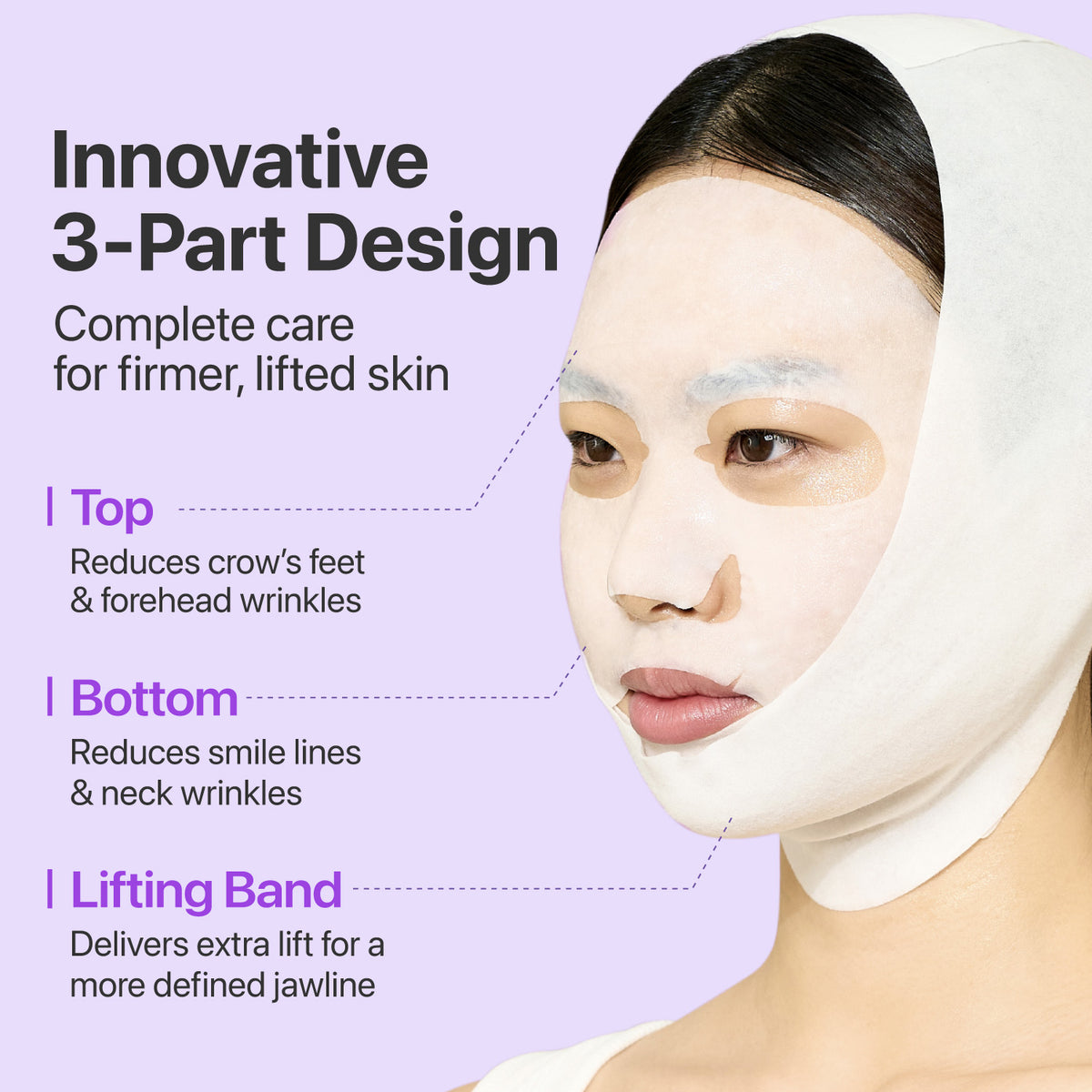 No.9 NAD+ BIO Lifting-sil Full Face Mask (4 Sheets + Lifting Band)